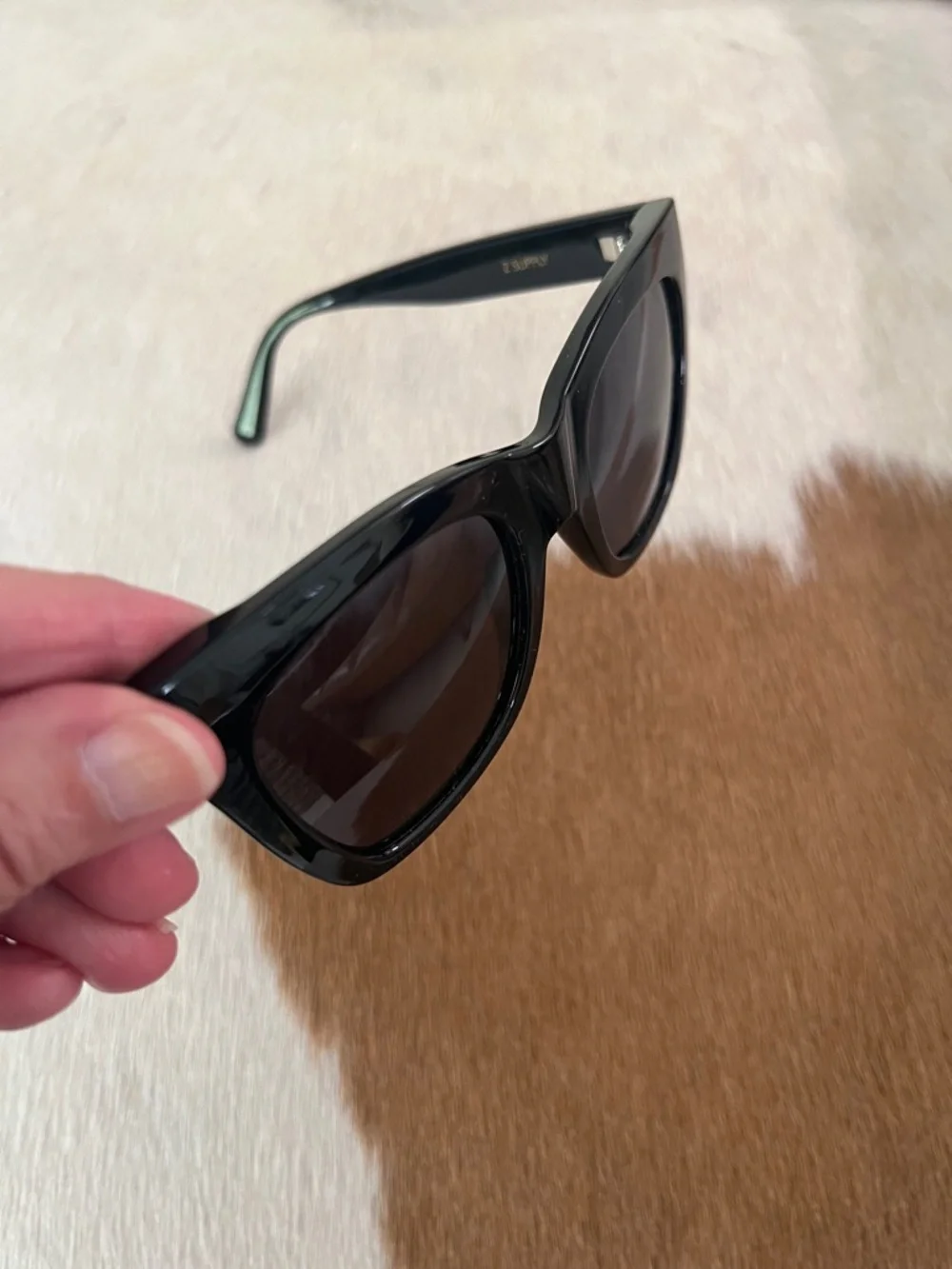Z Supply EVERYDAY Black Oversized Cat-Eye Sunglasses